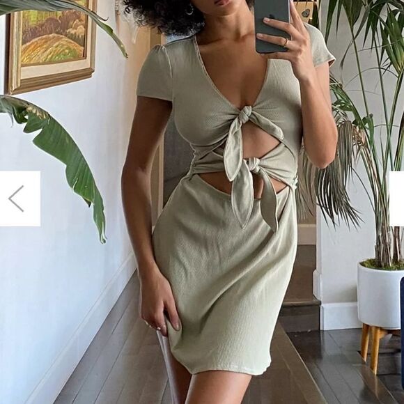 Urban Outfitters Eggie Mint Chip Dress Sz‎ XL Bodycon Beach Party Contemporary - Picture 1 of 7